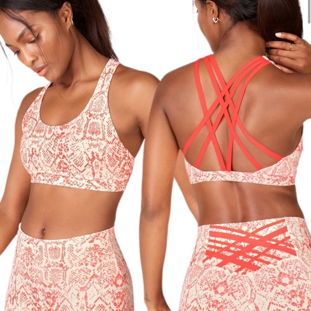 Fabletics SET - Sports Bra III & High-Waist 7/8 Legging - XS - Atomic Venom